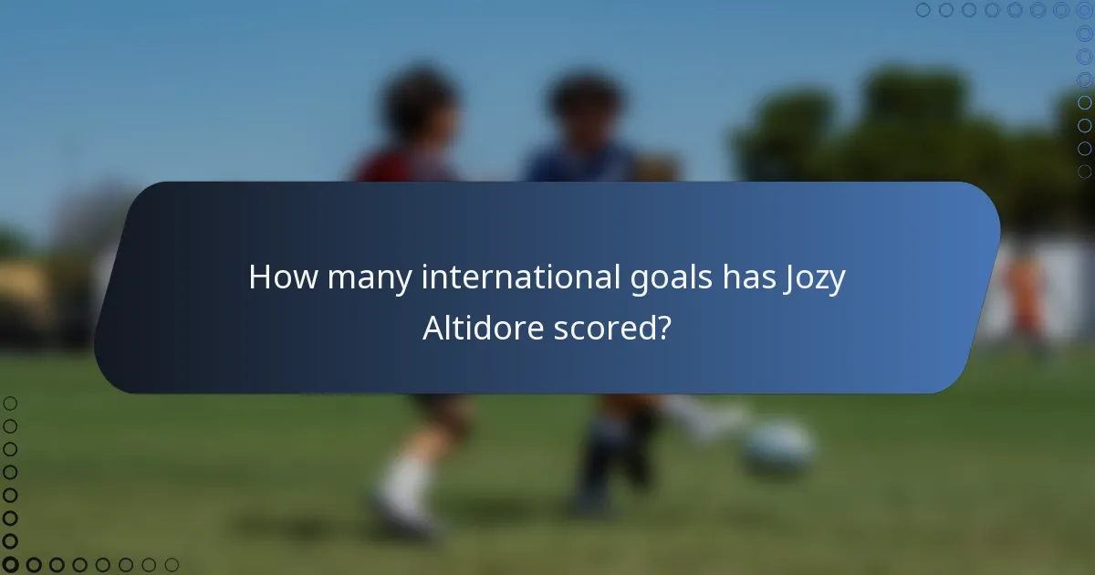 How many international goals has Jozy Altidore scored?