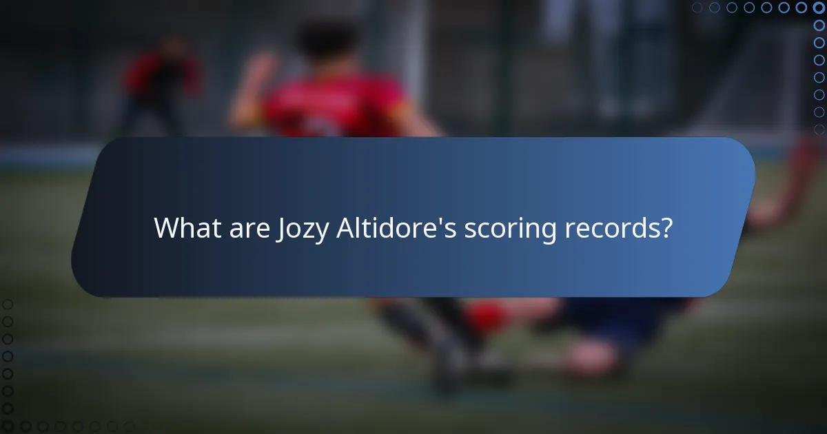 What are Jozy Altidore's scoring records?